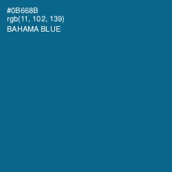 #0B668B - Bahama Blue Color Image